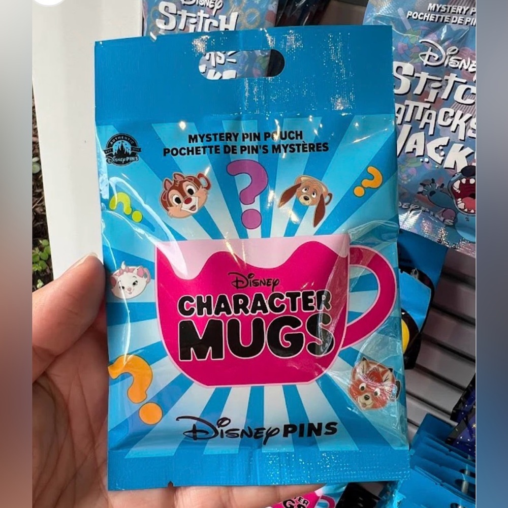 Disney Character Mugs Mystery Pin Pouch - Pink and Blue